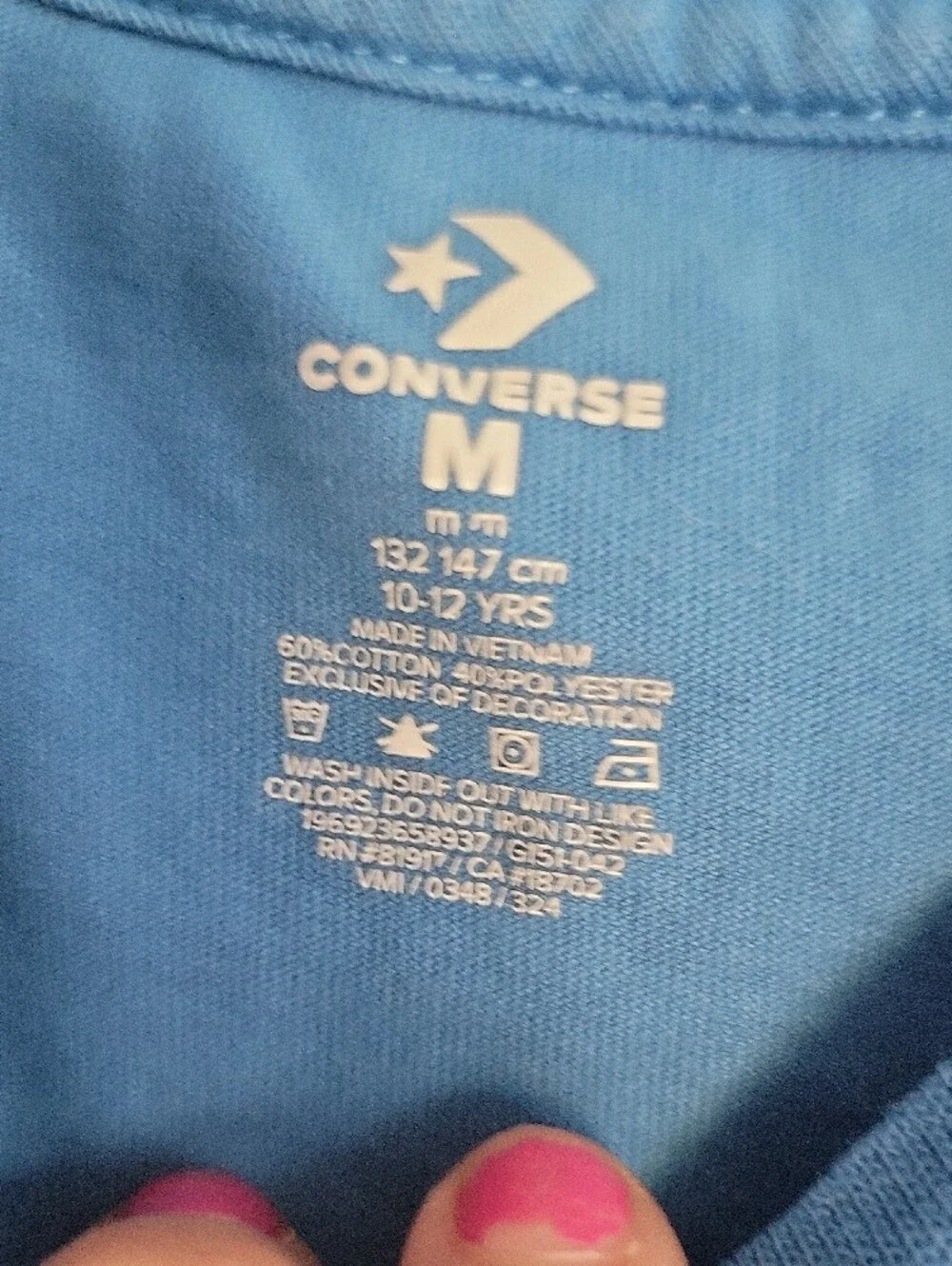 Converse Blue Short Sleeve All Star Tee with White Star